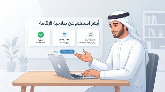 أبشر استعلام عن صلاحية الإقامة والتحقق من حالة الإقامة