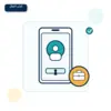 أيقونة تسجيل دخول أبشر أعمال، وتظهر هاتفًا ذكيًا وملف مستخدم ومفتاح أمان وحقيبة أعمال.