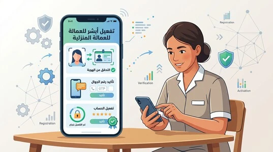 تفعيل أبشر للعمالة المنزلية وتسجيل الحساب