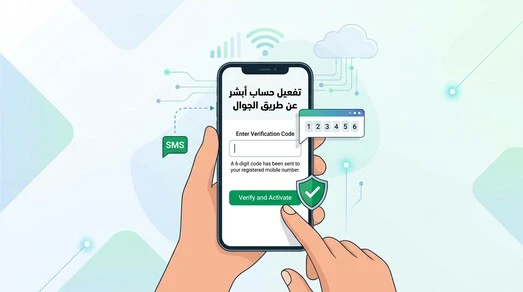 تفعيل حساب أبشر عن طريق الجوال عبر الهاتف