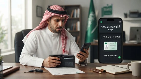 أبشر بلاغ فقدان رخصة قيادة وبدل فاقد عبر مواعيد المرور