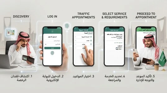 خطوات إصدار بدل فاقد رخصة القيادة من أبشر إلى موعد المرور