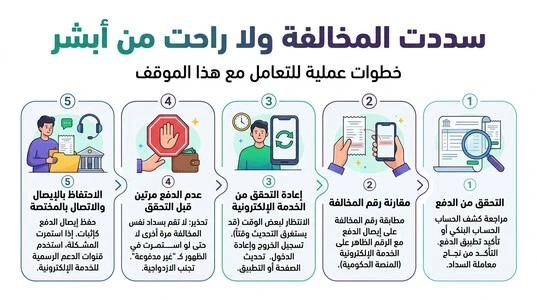 خطوات التعامل مع سددت المخالفة ولا راحت من أبشر