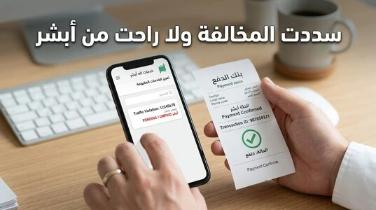 سددت المخالفة ولا راحت من أبشر بعد إتمام السداد